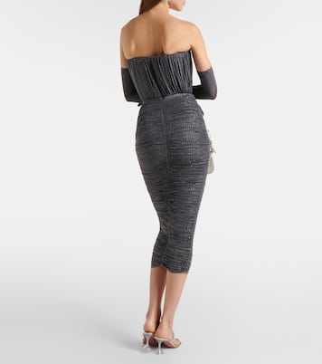 Midikleid aus Jersey mit Kristallen | Alex Perry