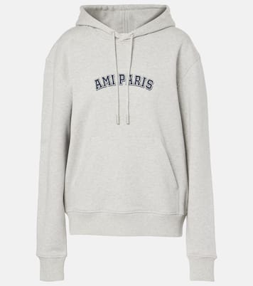 Logo cotton jersey hoodie | Ami Paris