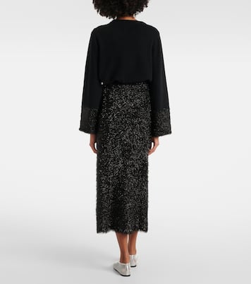Gonna midi in maglia di lamé | Jardin des Orangers