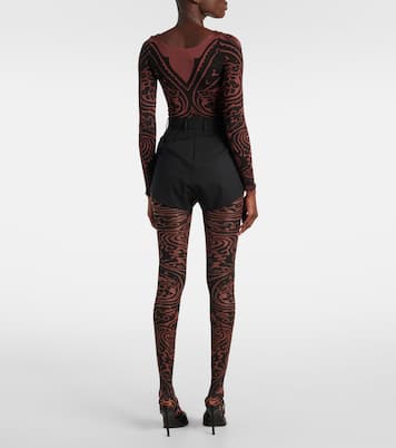 Etro x توب ليوتار بطبعات البازيلي Tattoo | Wolford