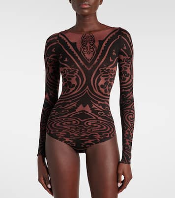 Etro x توب ليوتار بطبعات البازيلي Tattoo | Wolford