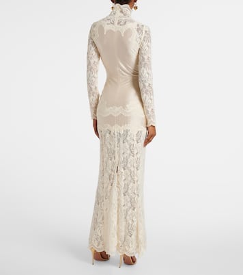 Lace-trimmed maxi dress | Rabanne