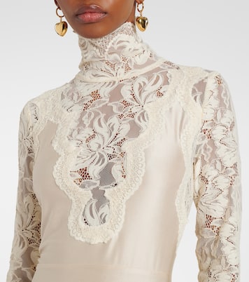 Lace-trimmed maxi dress | Rabanne
