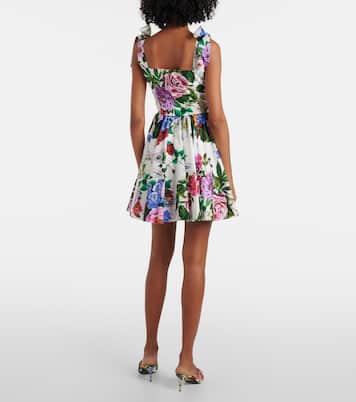 Abito corto in cotone con stampa | Dolce&Gabbana