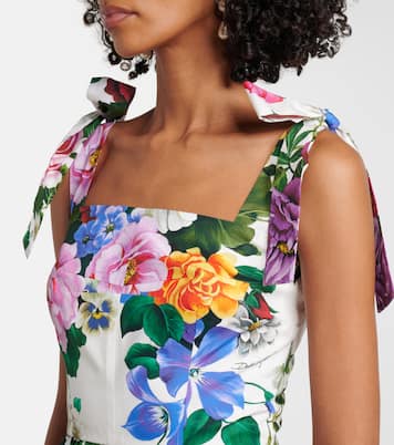 Abito corto in cotone con stampa | Dolce&Gabbana