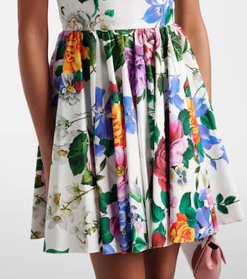 Abito corto in cotone con stampa | Dolce&Gabbana