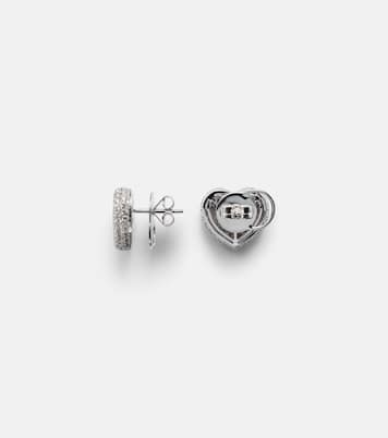 Orecchini Heart in oro bianco 18kt con tanzanite e diamanti | Kamyen