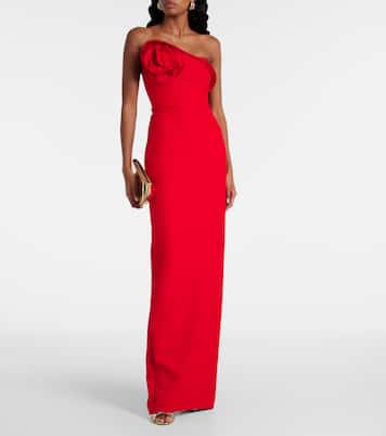 Ruffled strapless crêpe gown | Roland Mouret