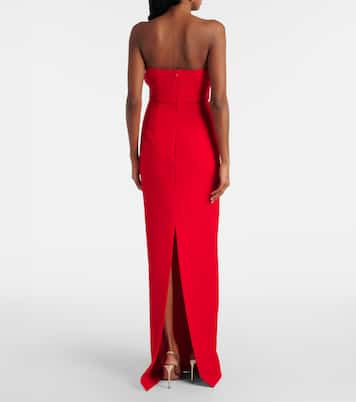 Ruffled strapless crêpe gown | Roland Mouret