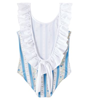 Maillot de bain Mila rayé à fleurs | La Coqueta