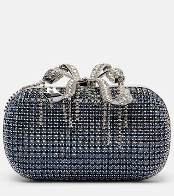 Crystal-embellished clutch | Self-Portrait