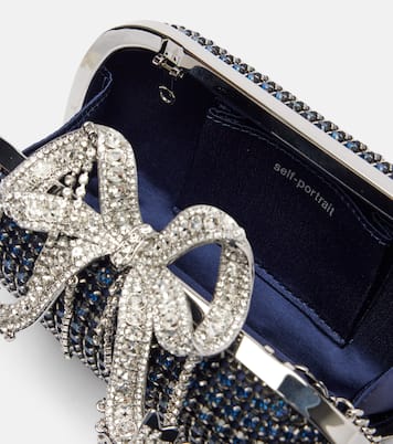 Crystal-embellished clutch | Self-Portrait