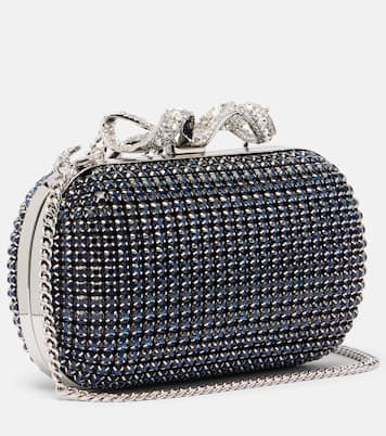 Crystal-embellished clutch | Self-Portrait