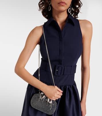 Crystal-embellished clutch | Self-Portrait