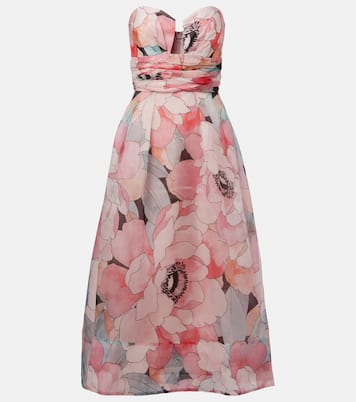 Bridal Bouquet floral silk midi dress | Rebecca Vallance