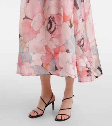 Bridal Bouquet floral silk midi dress | Rebecca Vallance