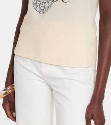 T-shirt in jersey di cotone con logo | Chloé