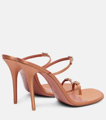 Adut 105 embellished satin sandals | Amina Muaddi