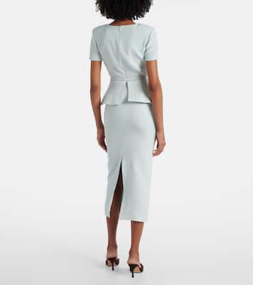 Abito midi in lana e slik | Roland Mouret