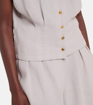 Top Evangeline in lino | Loro Piana