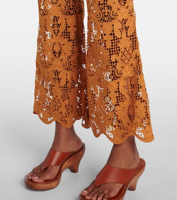 Coco scalloped lace flared pants | Zimmermann