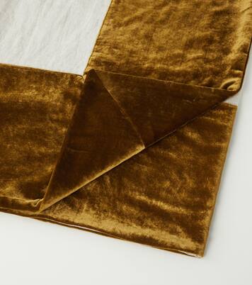 Linen and velvet tablecloth | Once Milano