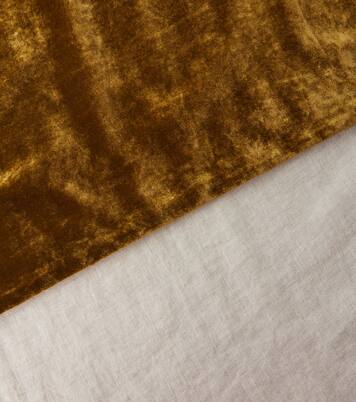 Linen and velvet tablecloth | Once Milano