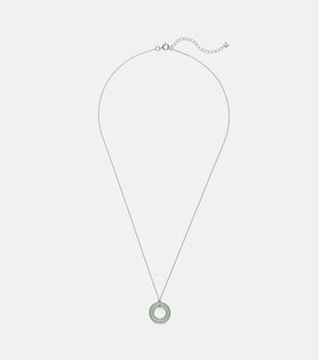 Donut 14kt gold necklace with jade | Mateo