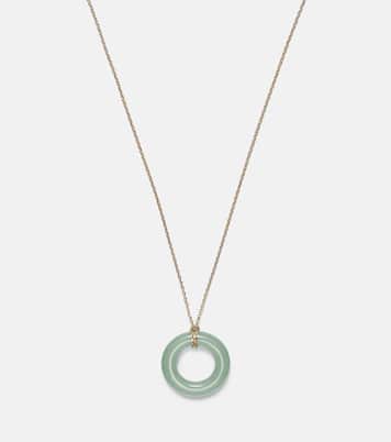 Donut 14kt gold necklace with jade | Mateo