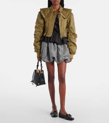 Bomber cropped con ruches | Ganni
