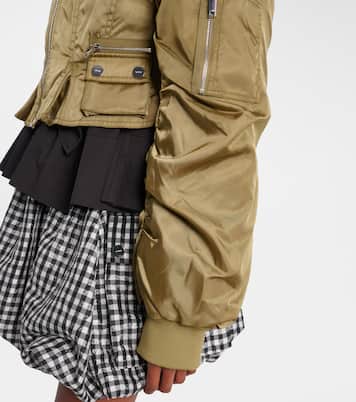 Bomber cropped con ruches | Ganni