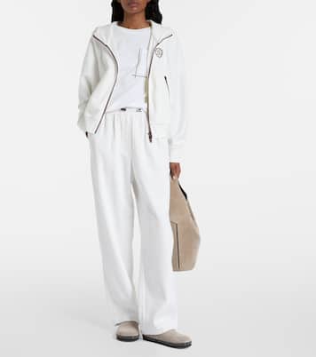 Cotton-blend straight pants | Brunello Cucinelli