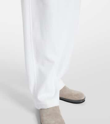 Cotton-blend straight pants | Brunello Cucinelli