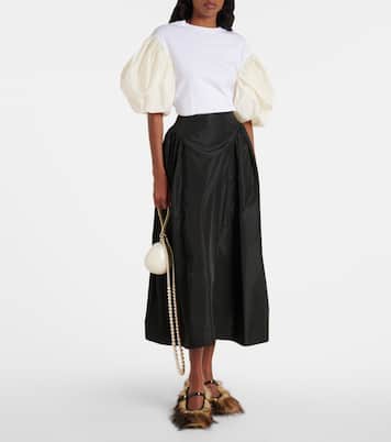 Grip faux fur and canvas mules | Simone Rocha