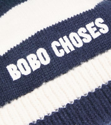 Logo striped beanie | Bobo Choses