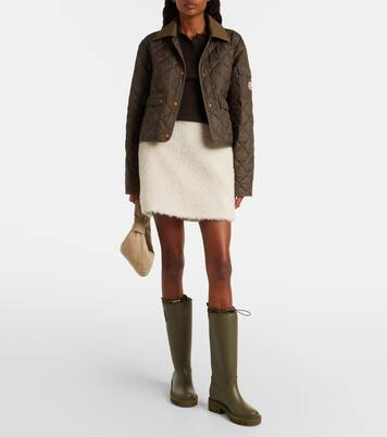 Logo faux fur miniskirt | Moncler