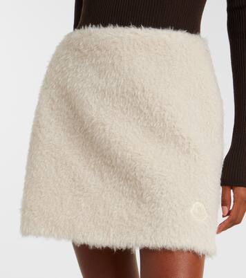 Logo faux fur miniskirt | Moncler