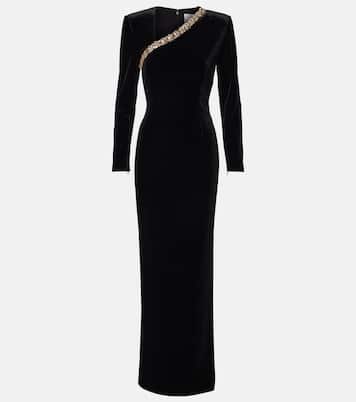 Velvet maxi dress | Roland Mouret