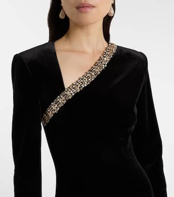 Velvet maxi dress | Roland Mouret