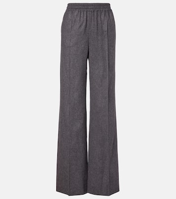 Pantalon ample à taille haute en laine et cachemire | Tod's
