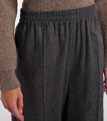 Pantalon ample à taille haute en laine et cachemire | Tod's