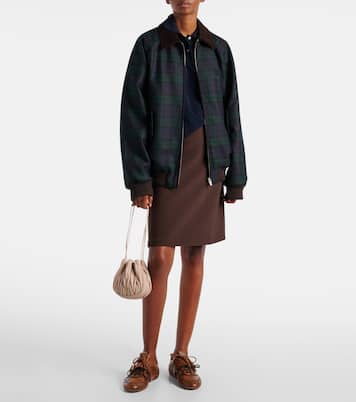 Matelassé leather clutch | Miu Miu