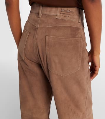 Weite Hose Fulmine aus Veloursleder | 'S Max Mara