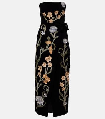 Maxikleid Cinefila Laguna aus Samt | Agua by Agua Bendita