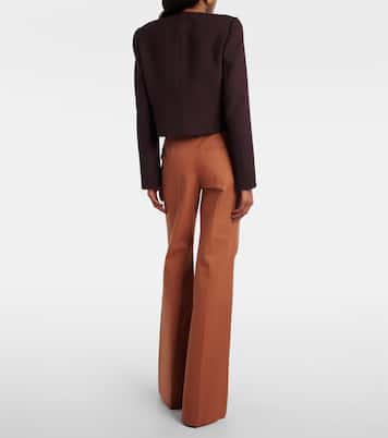 High-Rise-Schlaghose aus Baumwoll-Canvas | Chloé