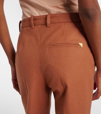 High-Rise-Schlaghose aus Baumwoll-Canvas | Chloé