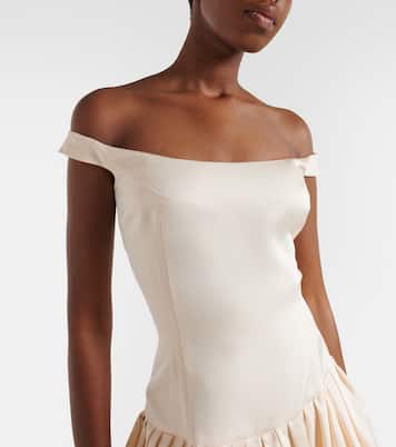 Off-Shoulder-Maxikleid aus Baumwolle und Seide | Magda Butrym