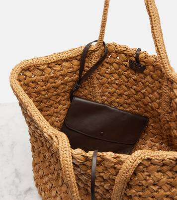 Estelle Two Large raffia-effect tote bag | The Row
