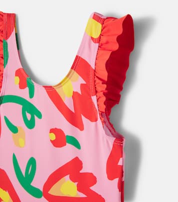 Printed ruffled swimsuit | Stella McCartney Kids