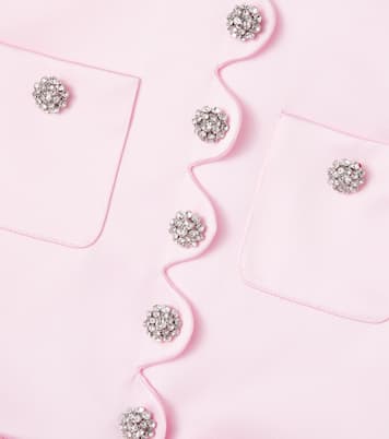 Crystal-embellished lace-trimmed dress | Self-Portrait Kids